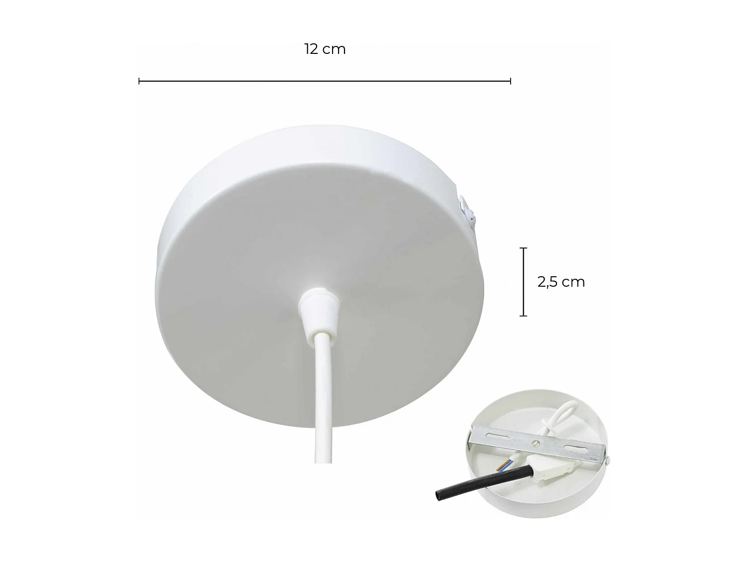 C-Création - Suspension en métal - NONGO - Blanc