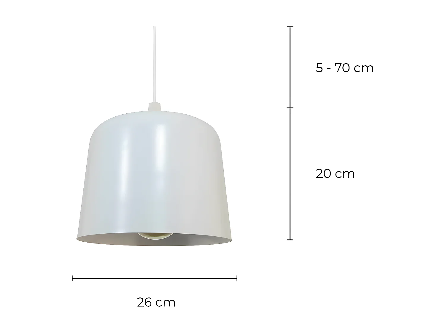 C-Création - Suspension en métal - NONGO - Blanc