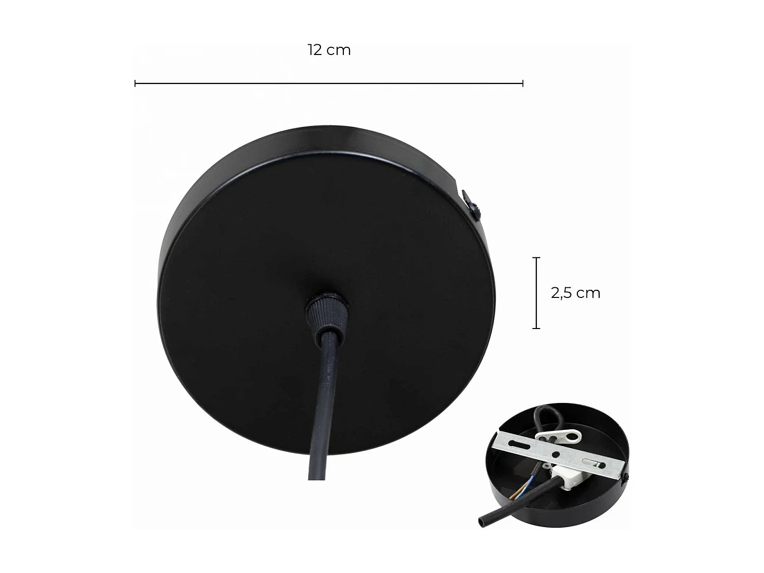 C-Création - Suspension en métal et rotin tressé - JINTEN