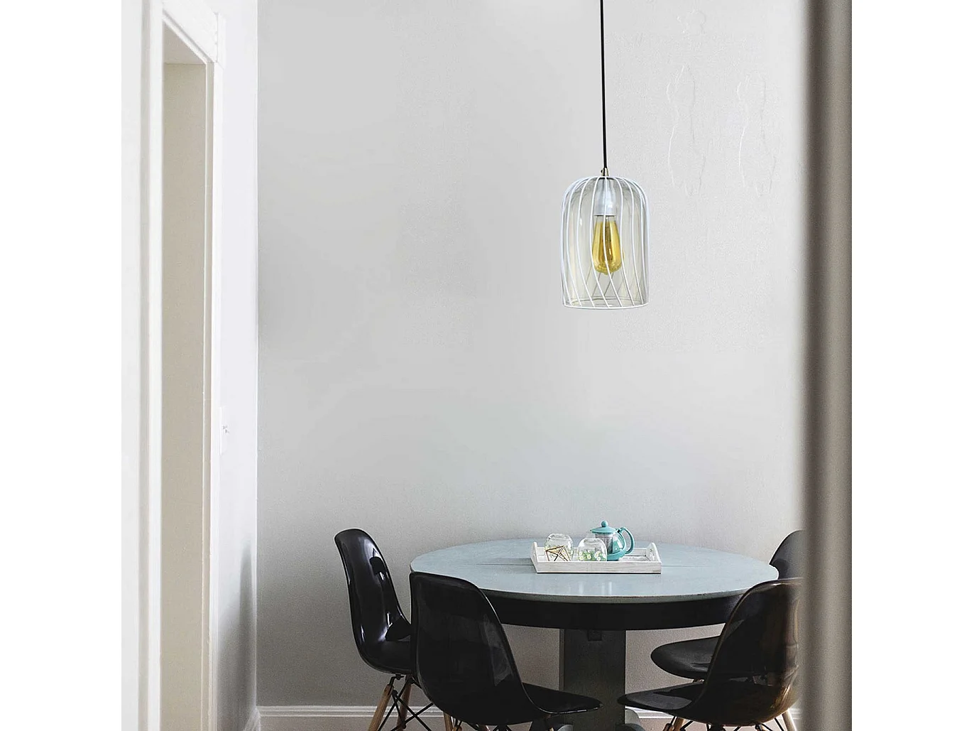 C-Création - Suspension en métal et verre - WIRTON - Blanc