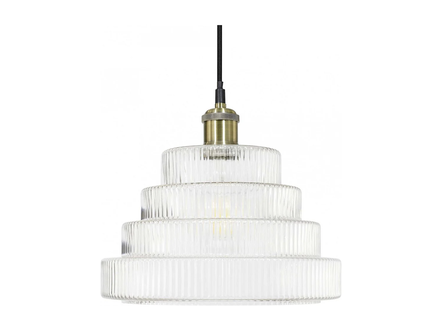 C-Création - Suspension en verre strié - CHALLE MM