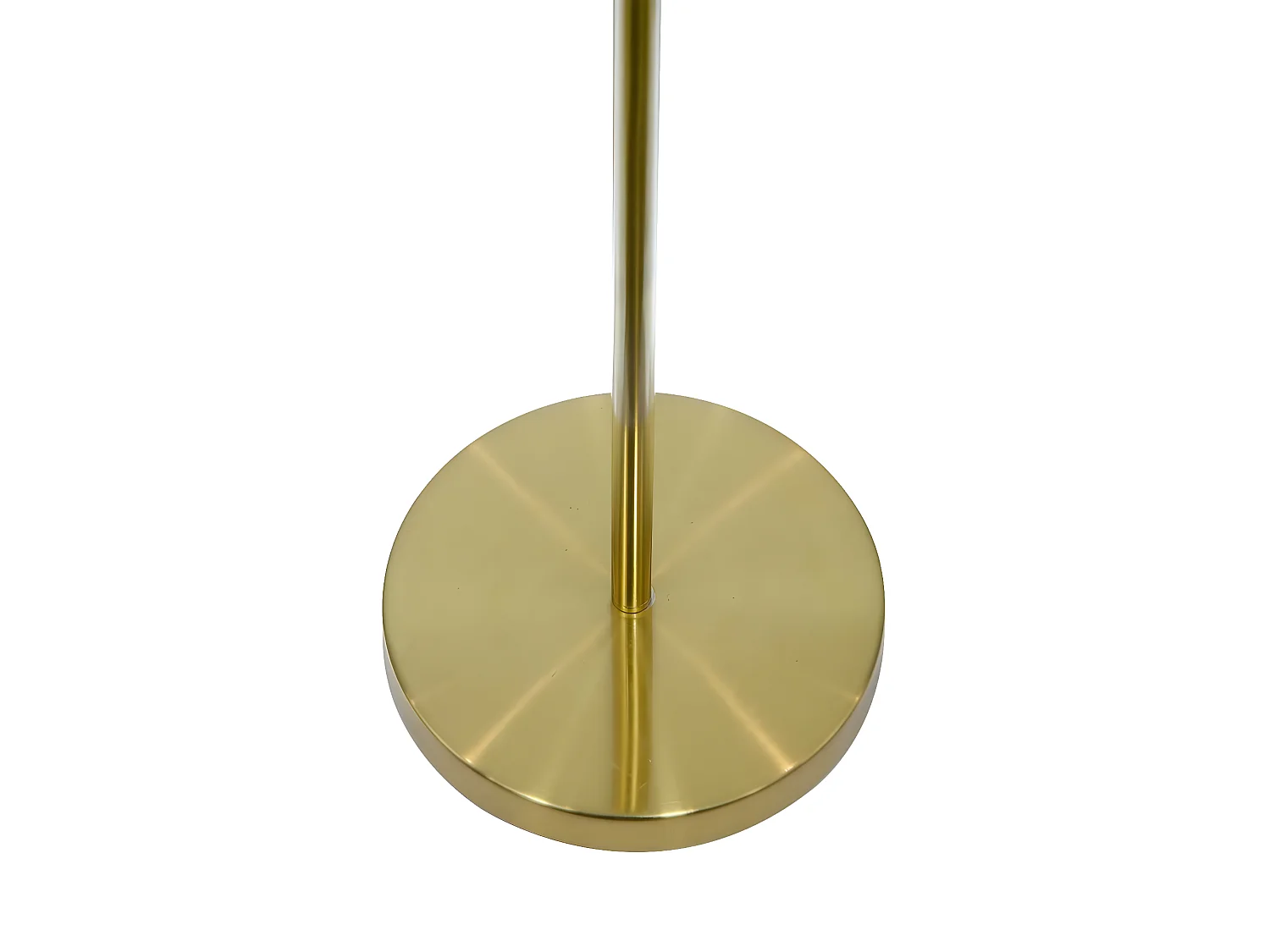 C-Création - Lampadaire en métal doré et simili cuir marron - ACUERO