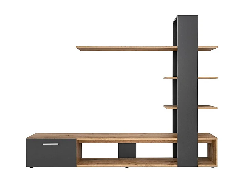 TV-Möbel CLEO – integrierte Bücherregale und Regale