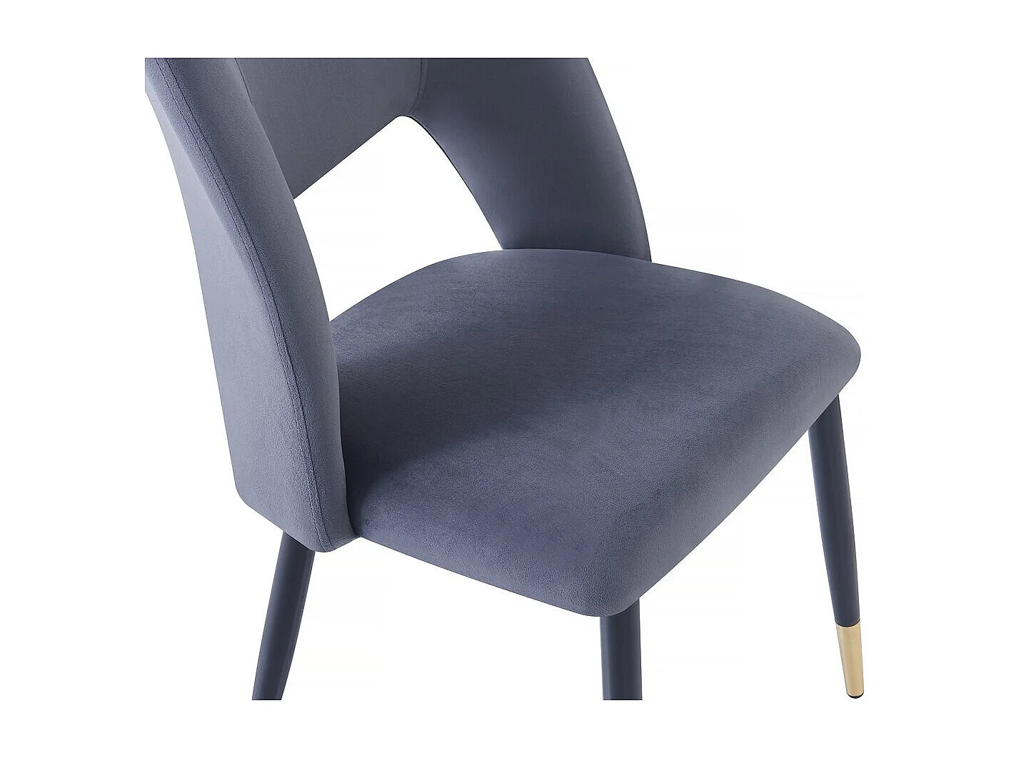 Stuhl aus Samt 2er-Set "Coralie" - Grau