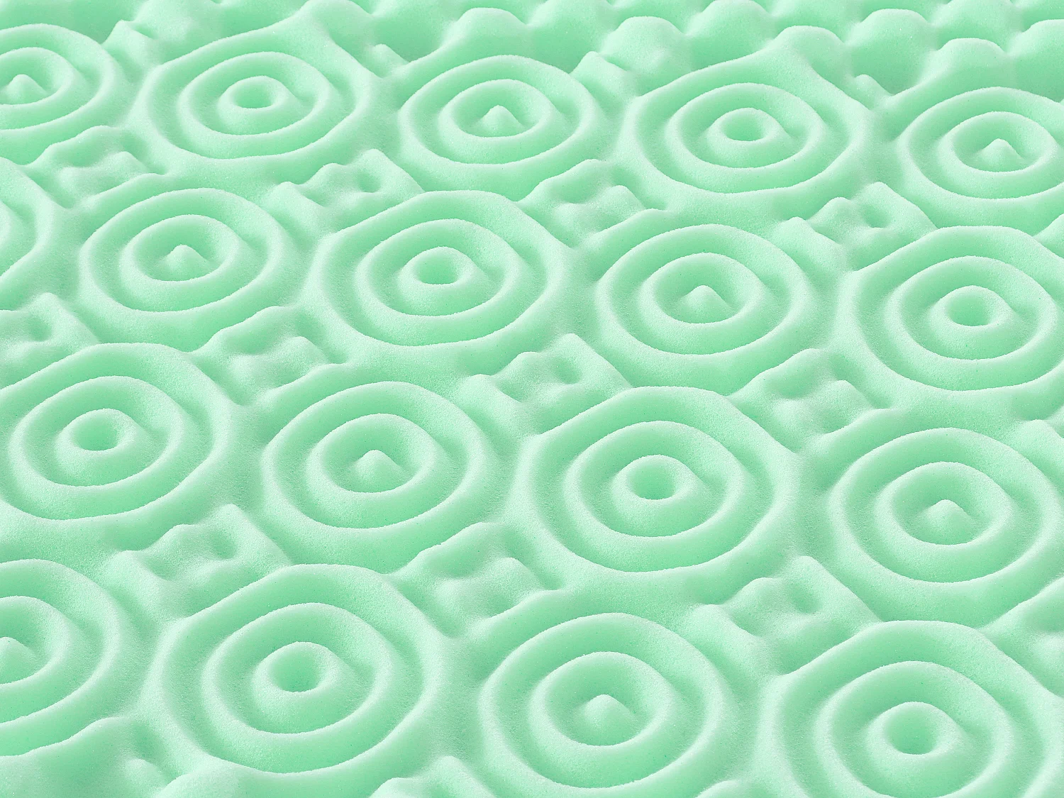 Surmatelas 180 x 200 cm mémoire de forme 7 zones aux extraits de thé vert ép.5cm - LESINI de NATUREA