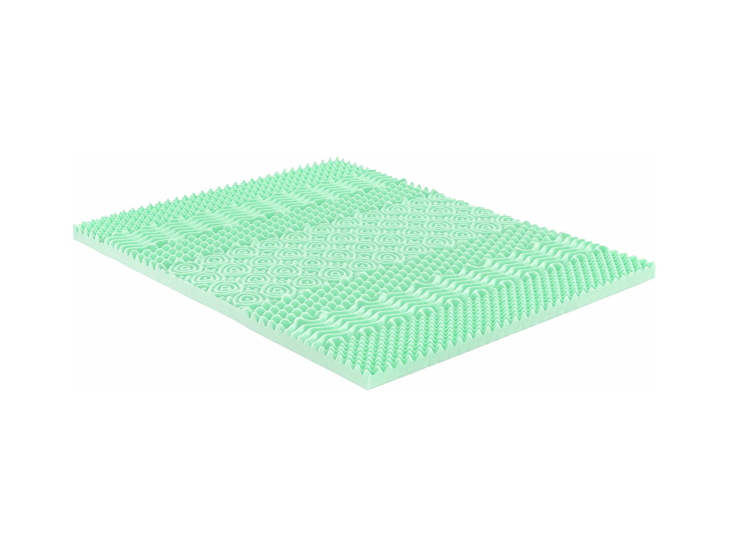 Tóper Topper de 180 x 200 cm de espuma viscoelástica con 7 zonas y extractos de té verde de 5 cm de grosor - LESINI de NATUREA