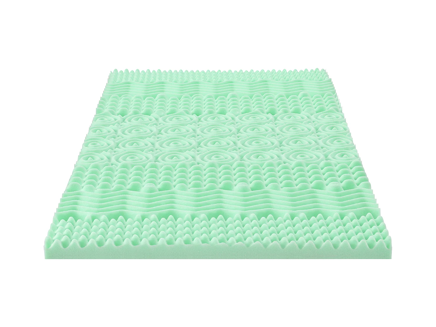 Tóper Topper de 180 x 200 cm de espuma viscoelástica con 7 zonas y extractos de té verde de 5 cm de grosor - LESINI de NATUREA