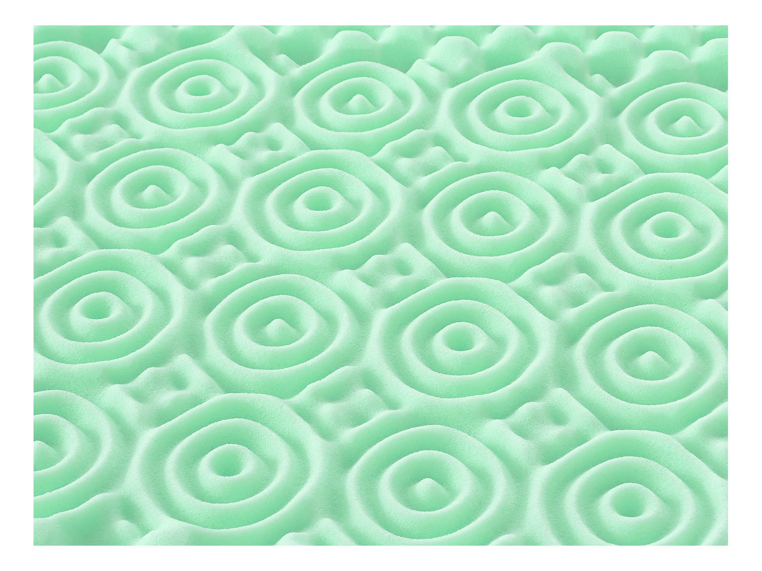 Tóper Topper de 180 x 200 cm de espuma viscoelástica con 7 zonas y extractos de té verde de 5 cm de grosor - LESINI de NATUREA
