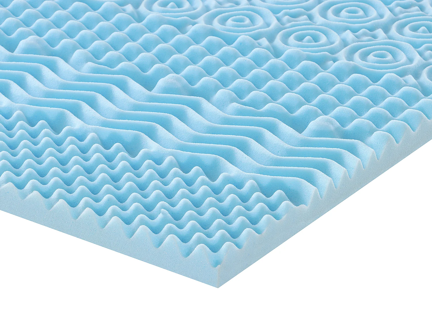 Surmatelas 180 x 200 cm mémoire de forme 7 zones rafraîchissant ép.5cm - VENARI de YSMÉE