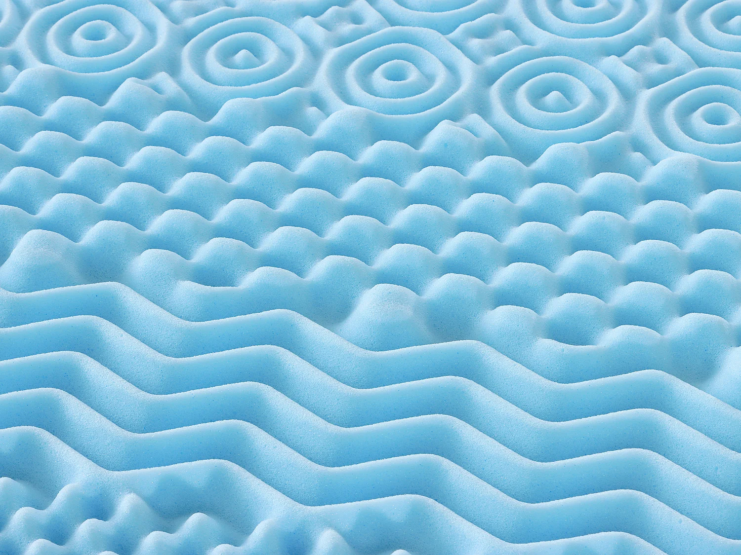 Surmatelas 180 x 200 cm mémoire de forme 7 zones rafraîchissant ép.5cm - VENARI de YSMÉE