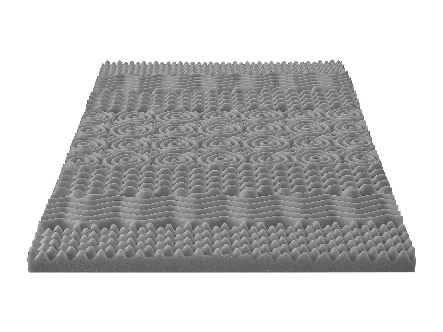 Nakładka na materac 140 x 190 cm 7-strefowa z pamięcią kształtu i oczyszczającym węglem o grub. 5 cm - NISIDA marki NATUREA