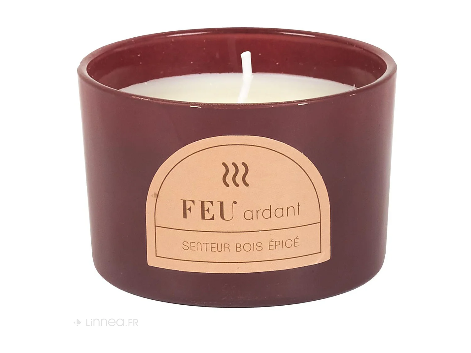 Coffret de 4 bougies parfumées figue pivoine brume des bois et bois épicé collection ELEMENT marron