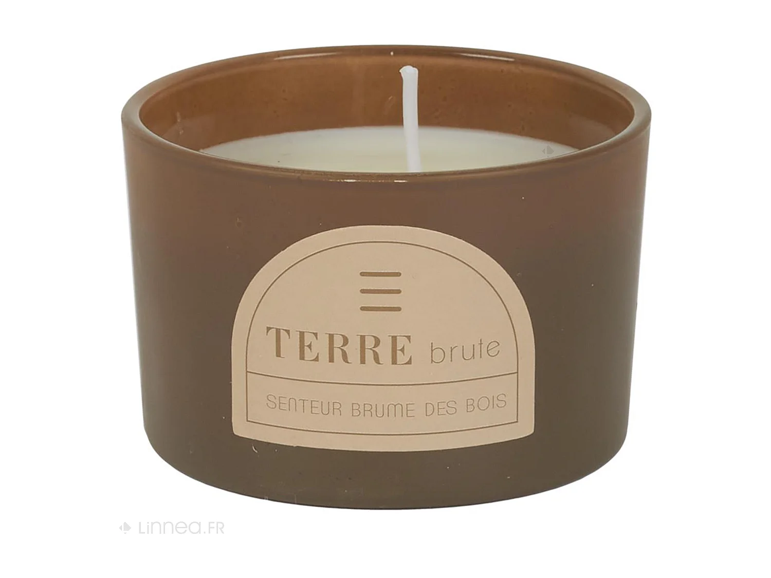 Coffret de 4 bougies parfumées figue pivoine brume des bois et bois épicé collection ELEMENT marron