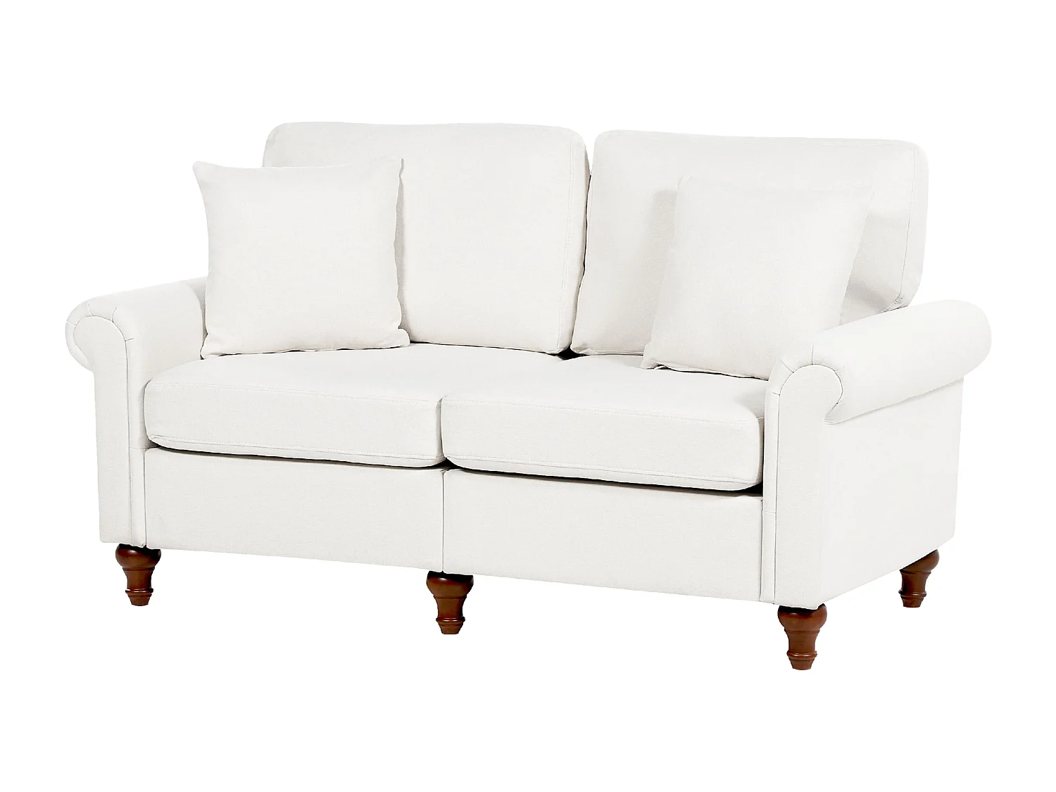 Sofa GINNERUP Stoff Cremeweiss 2-Sitzer