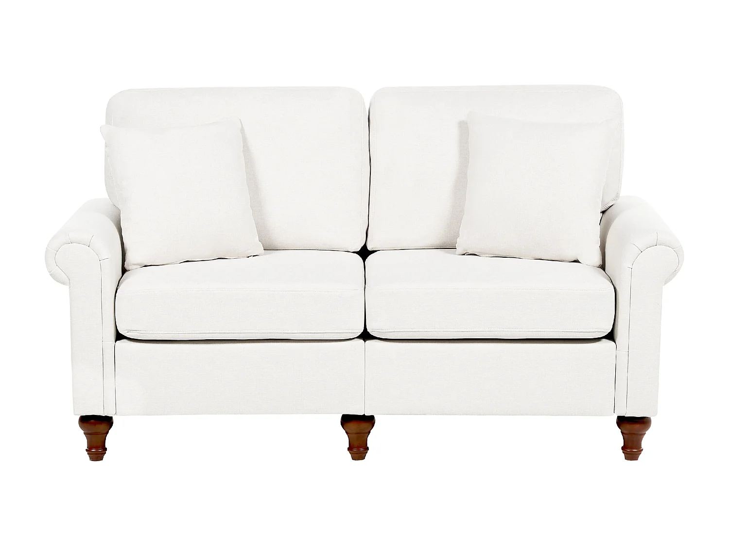 Sofa GINNERUP Stoff Cremeweiss 2-Sitzer