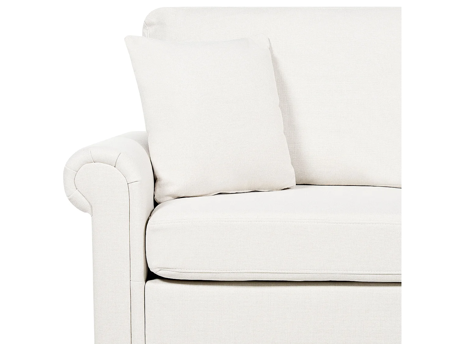 Sofa GINNERUP Stoff Cremeweiss 2-Sitzer