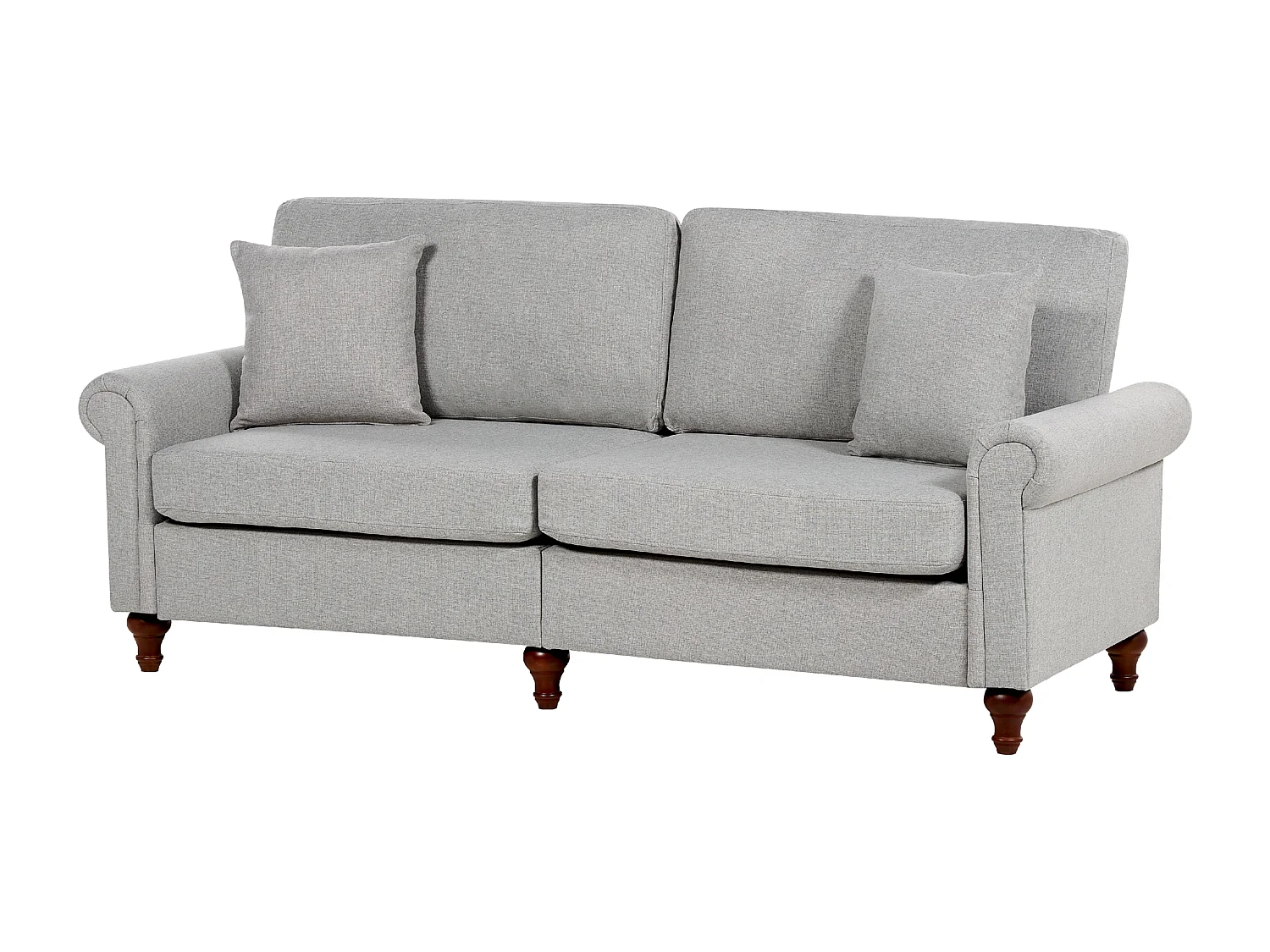 Divano GINNERUP Tessuto Grigio chiaro 3 posti