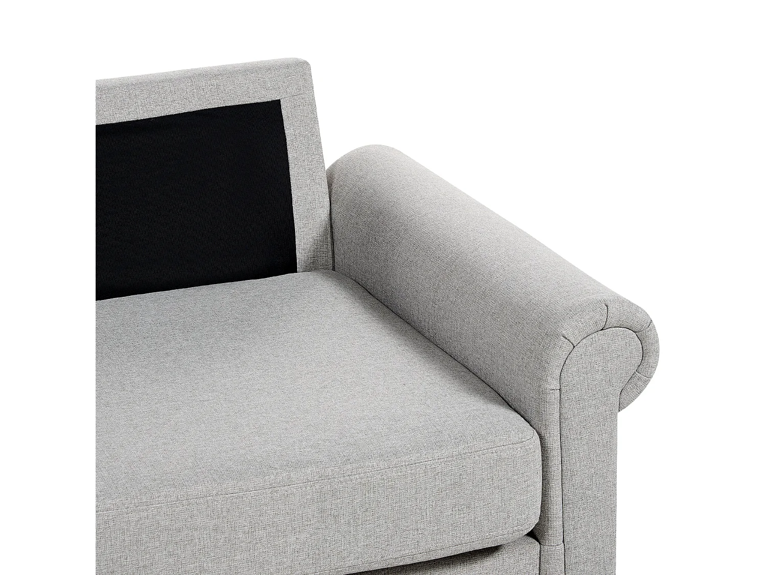 Canapé 2 places GINNERUP Tissu Gris clair