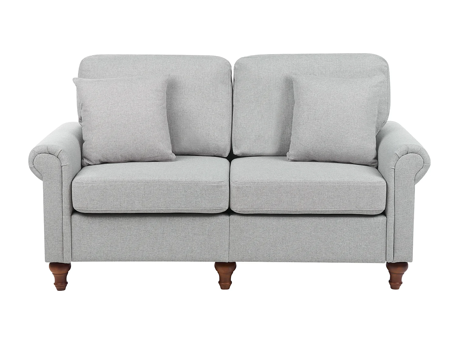 Canapé 2 places GINNERUP Tissu Gris clair