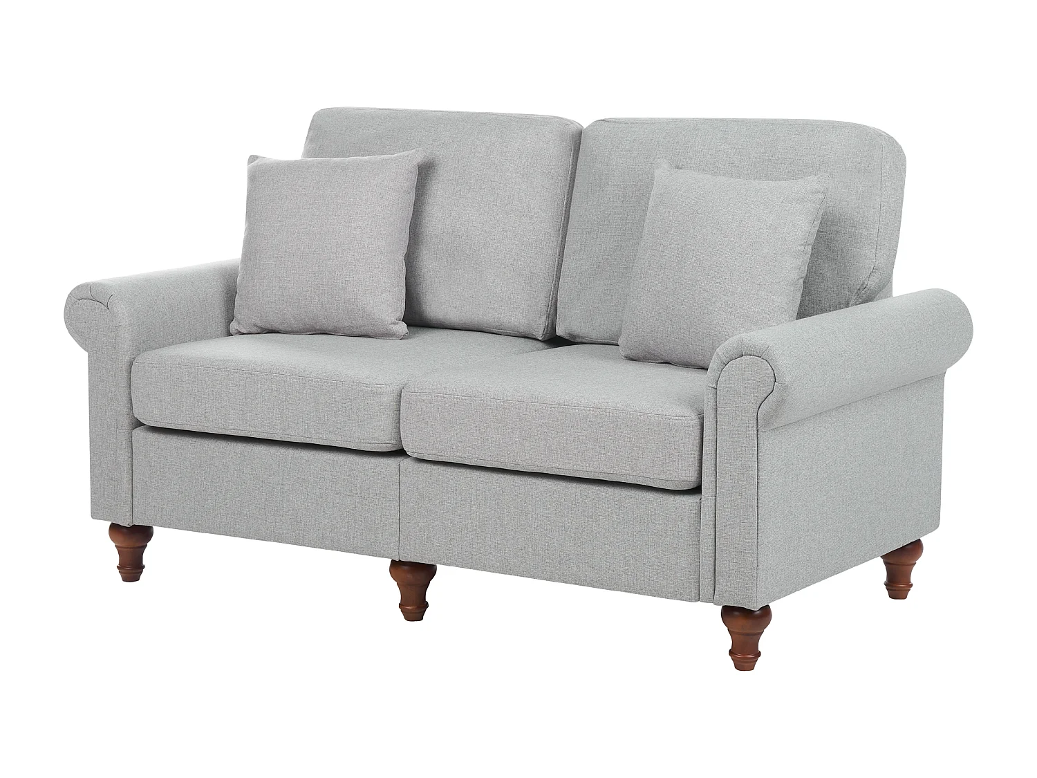 Canapé 2 places GINNERUP Tissu Gris clair