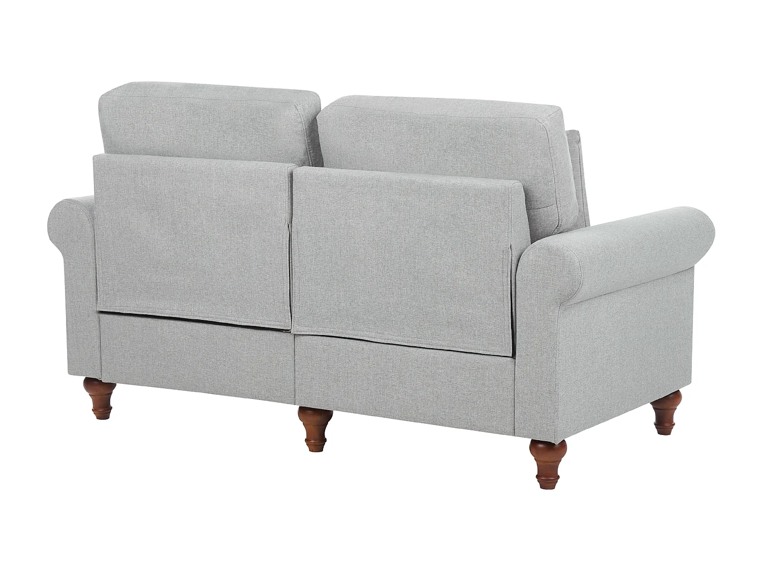 Canapé 2 places GINNERUP Tissu Gris clair