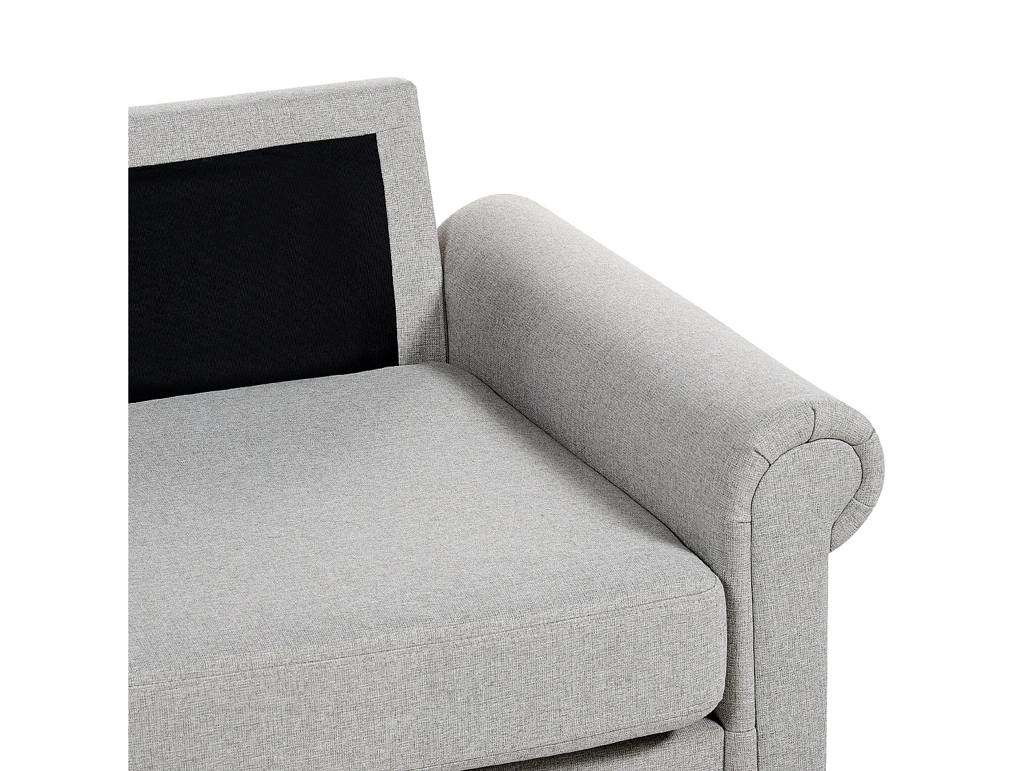 Canapé 2 places GINNERUP Tissu Gris clair