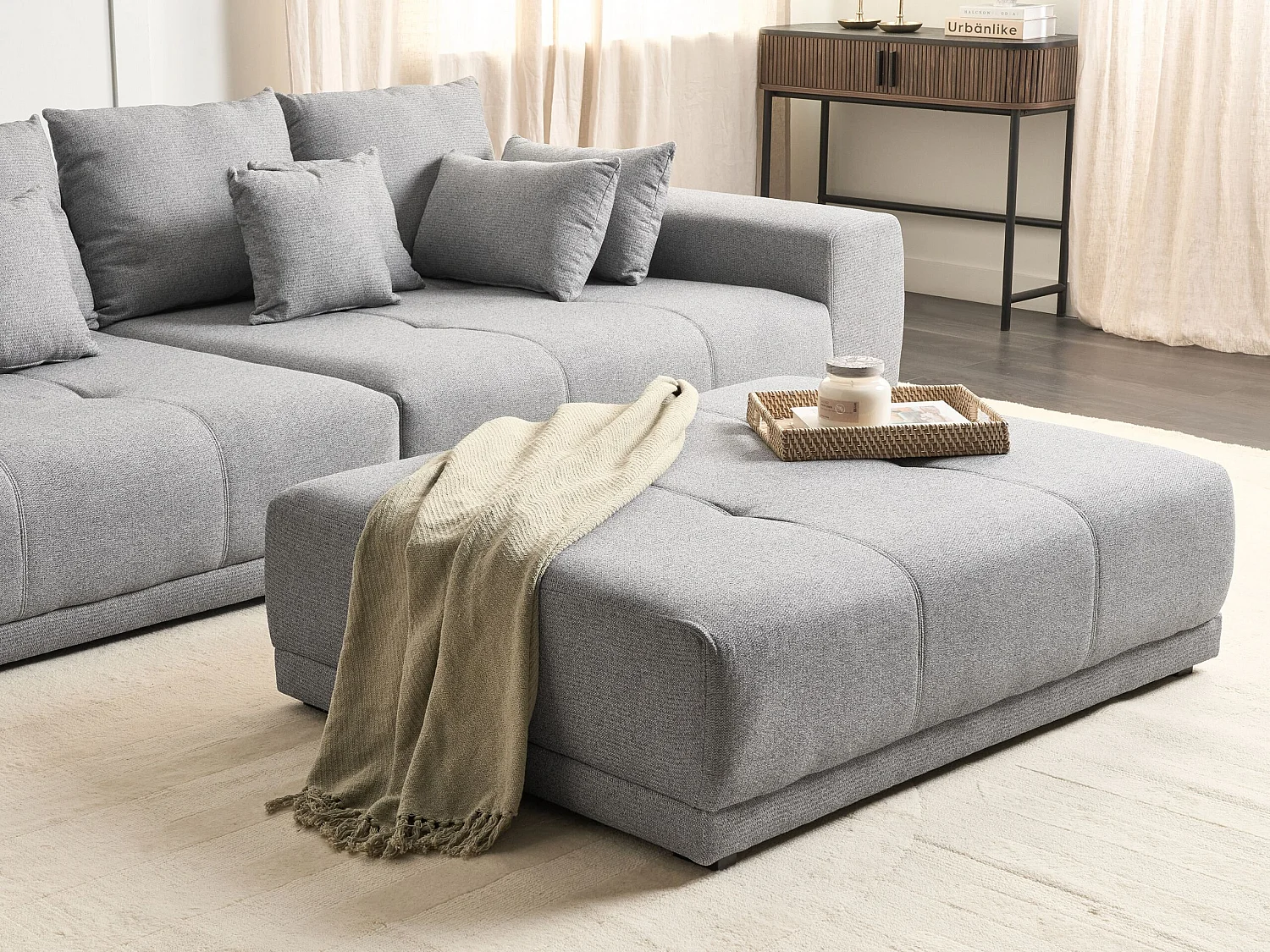 Repousa-pés TORPO Tecido Cinzento