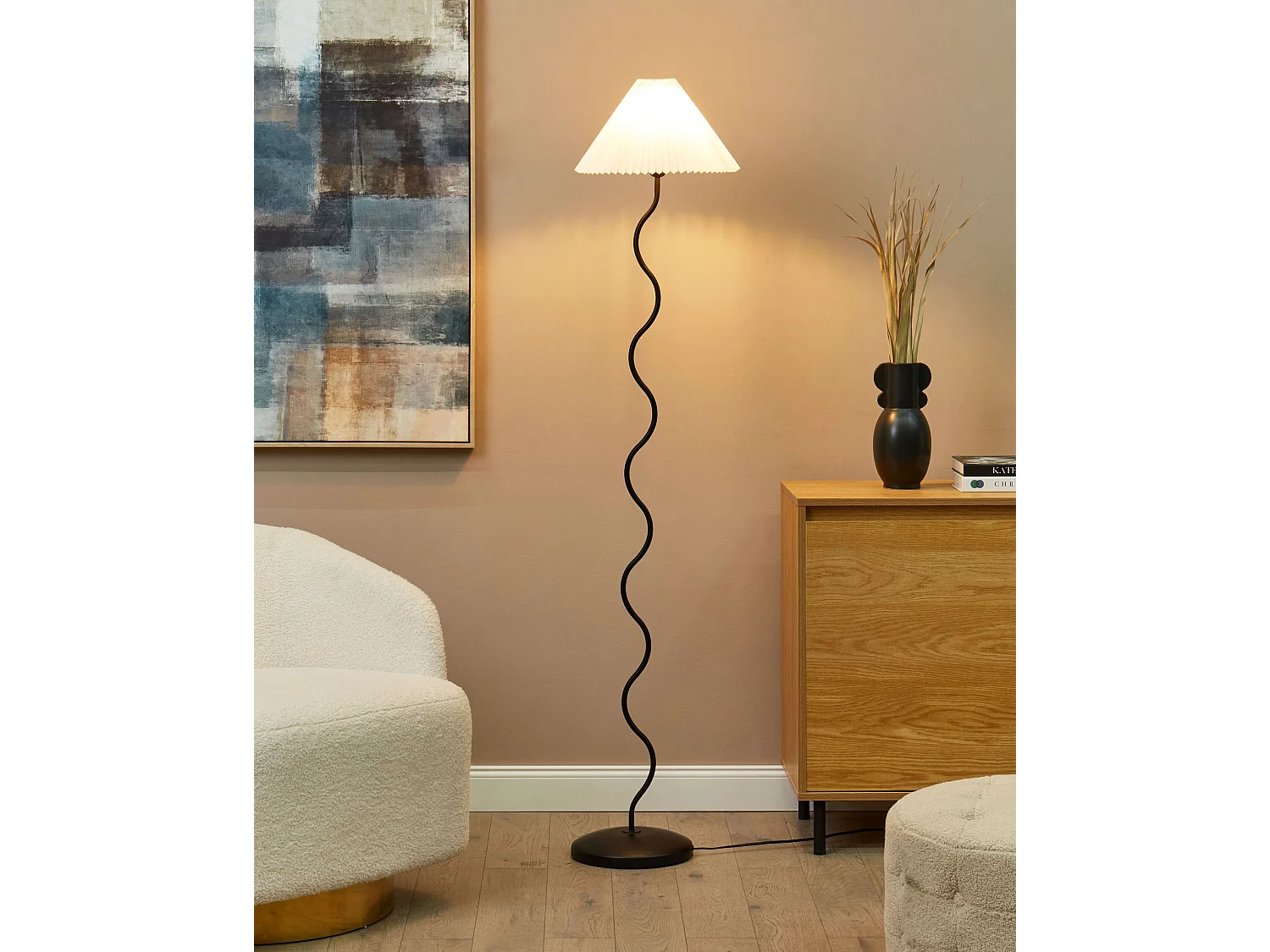 Staande lamp JIKAWO Metaal Zwart