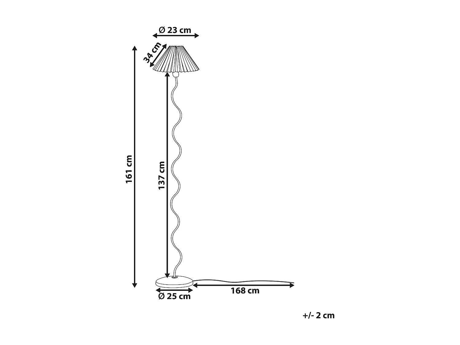 Staande lamp JIKAWO Metaal Zwart