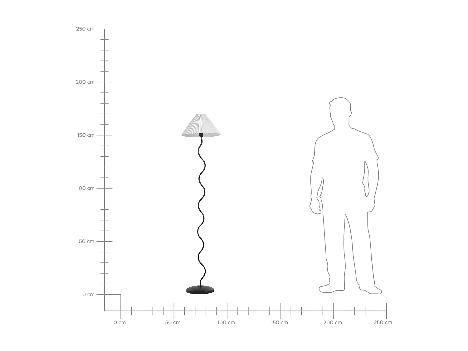 Staande lamp JIKAWO Metaal Zwart