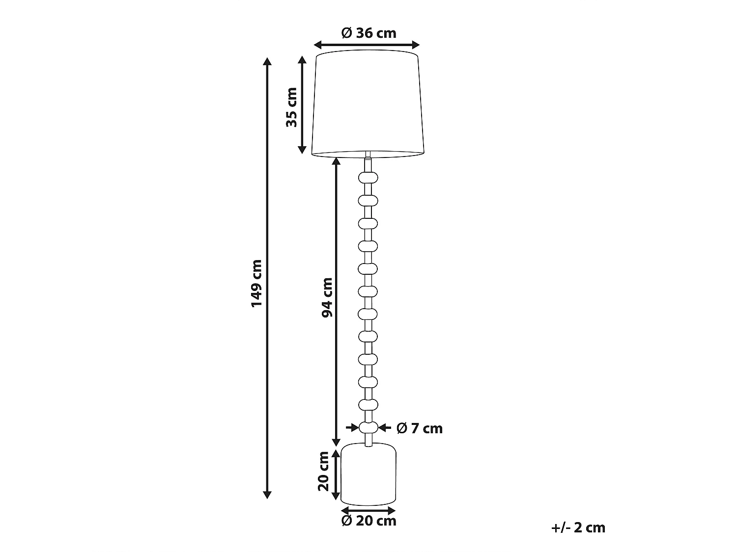Staande lamp KRIOS Metaal Wit