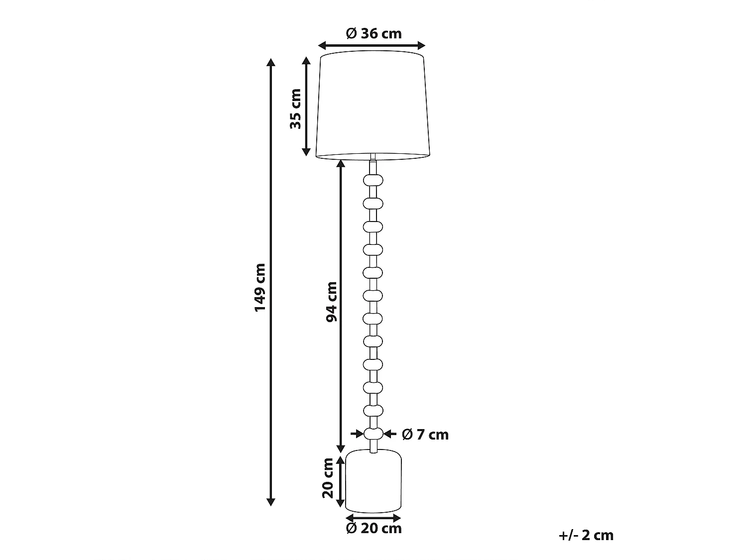 Stehlampe KRIOS Metall Weiss