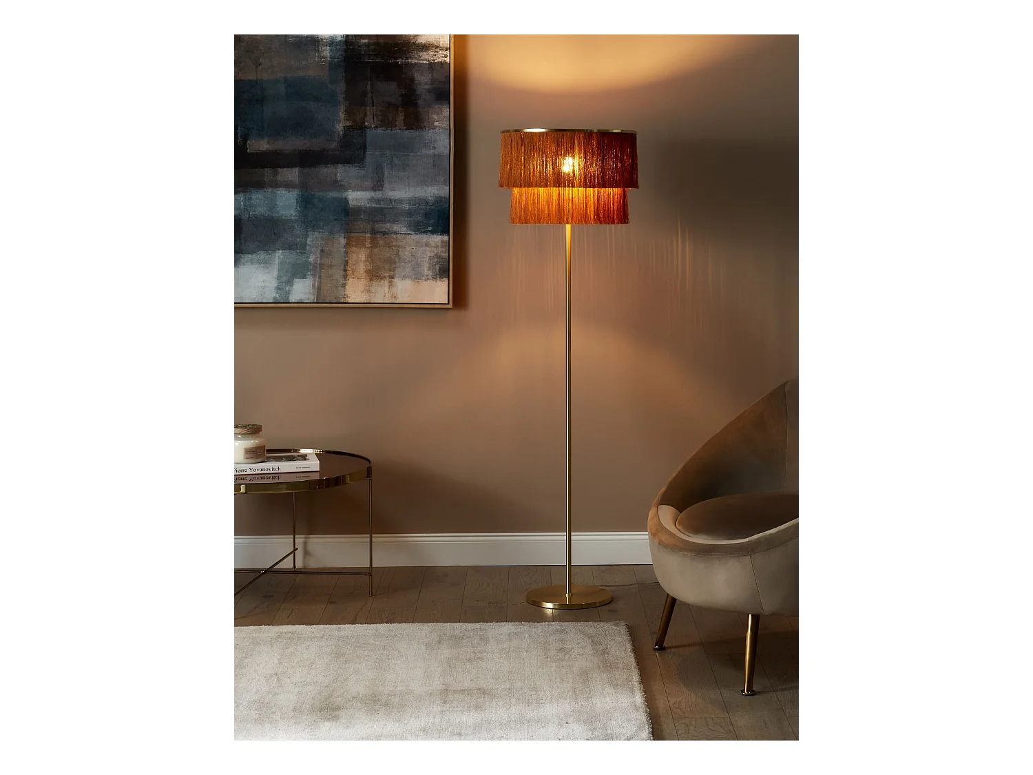 Lampadaire PERISTERI Métal Marron
