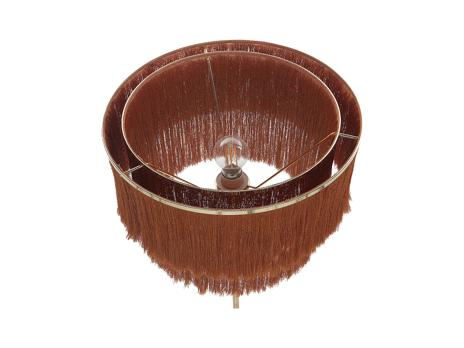 Staande lamp PERISTERI Metaal Bruin