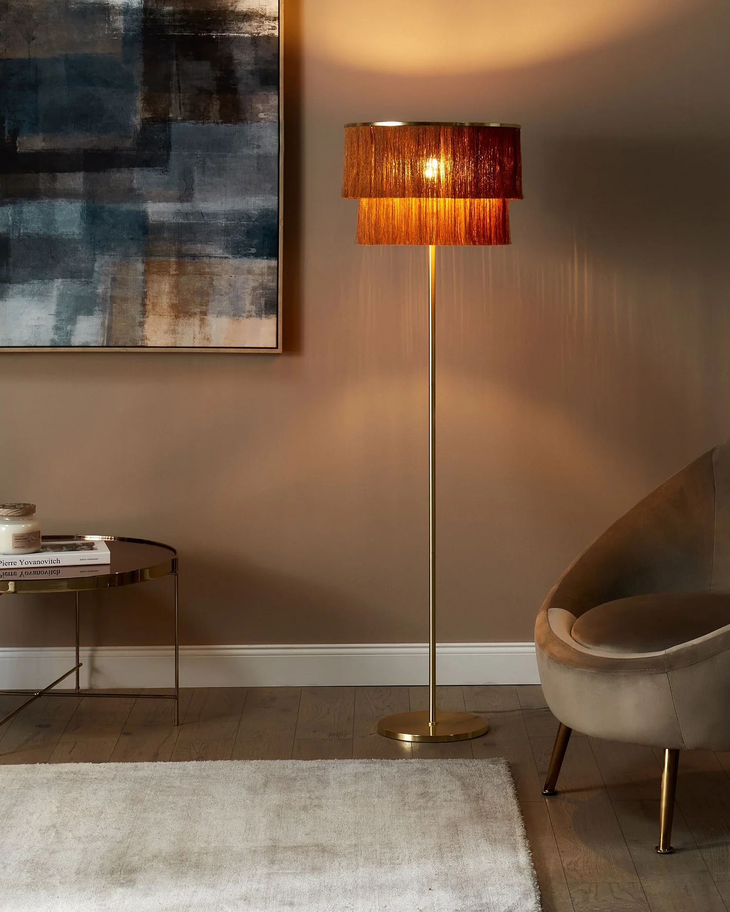 Lampadaire PERISTERI Métal Marron