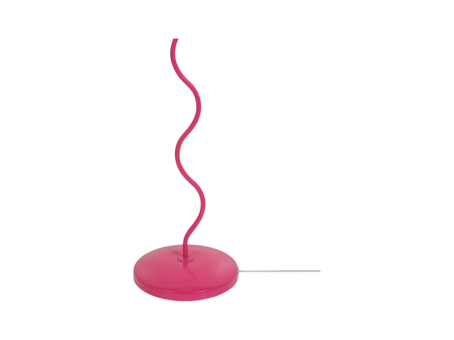 Stehlampe rosa Metallfuß gewellt Plisseeschirm Stoffschirm Kegelform Jikawo