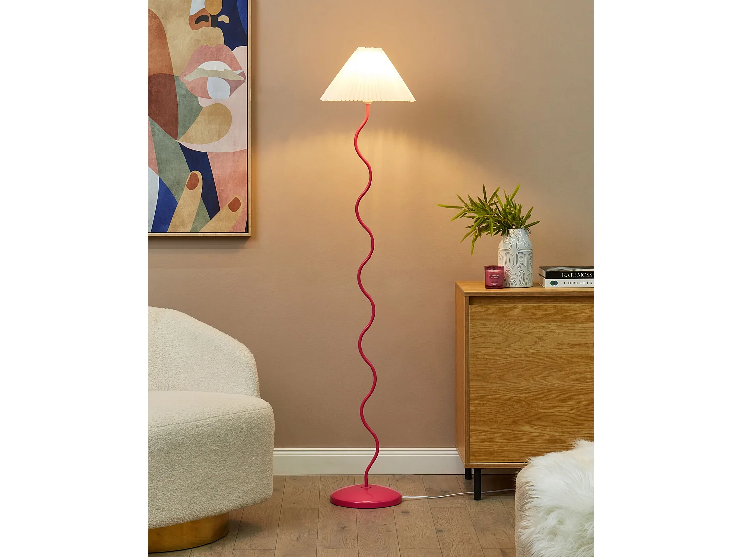 Stehlampe JIKAWO Metall Rosa