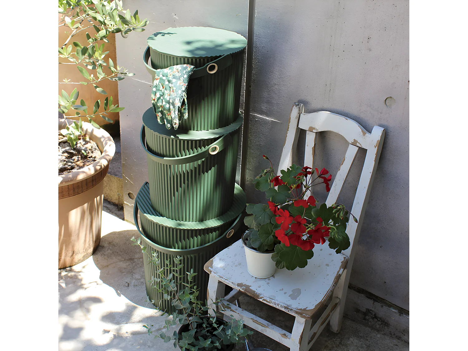 Seau Omni Outil mini 4L Vert  Hachiman