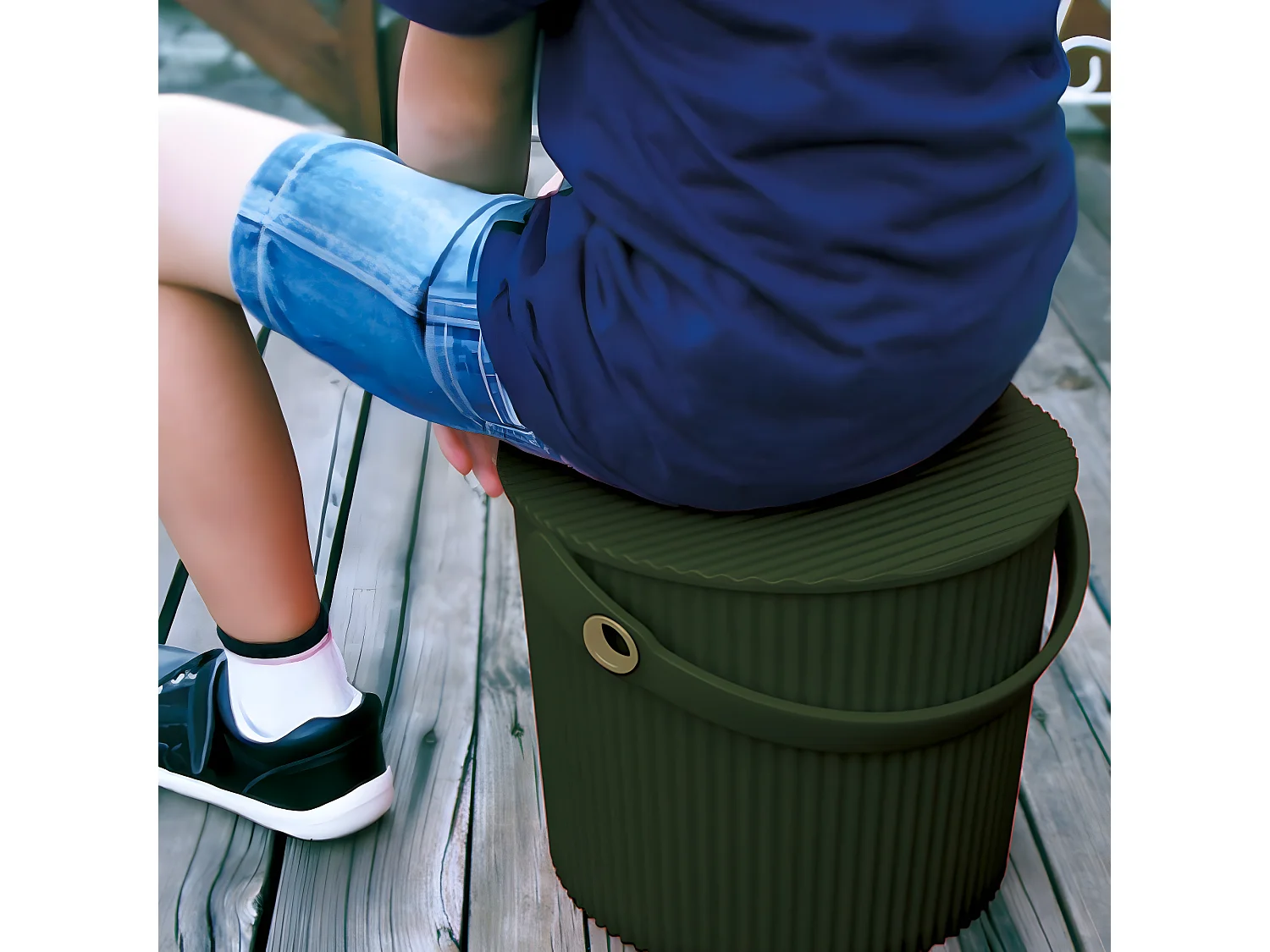 Seau Omni Outil mini 4L Vert  Hachiman