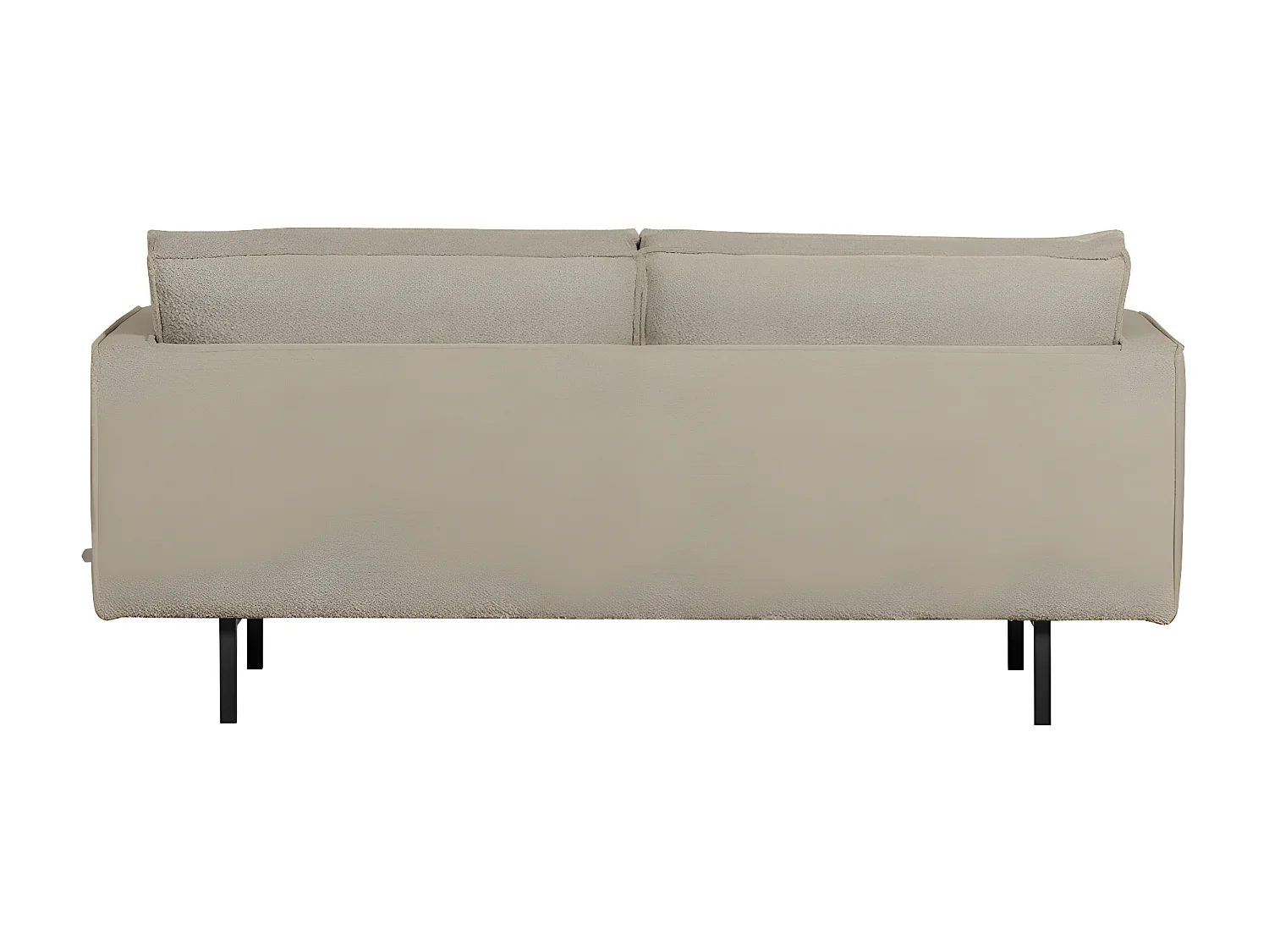 Bronco - Canapé 3 places vintage en tissu bouclette L190 cm - Beige