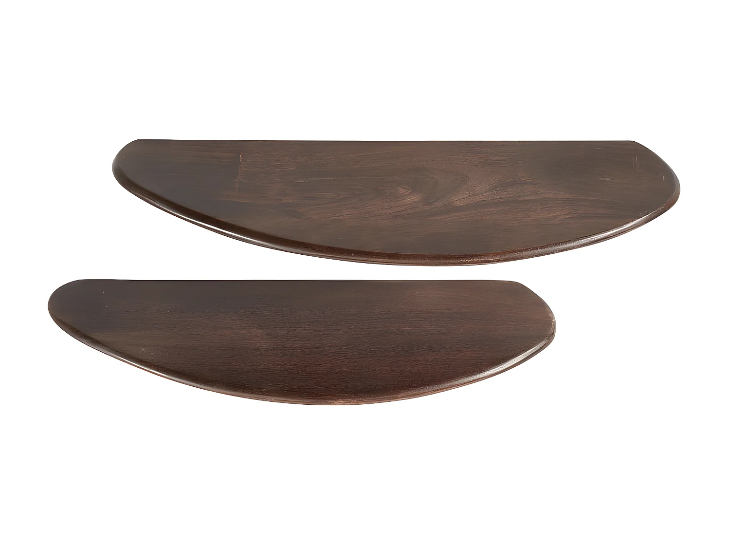 Layer - Lot de 2 étagères murales en bois - Bois foncé