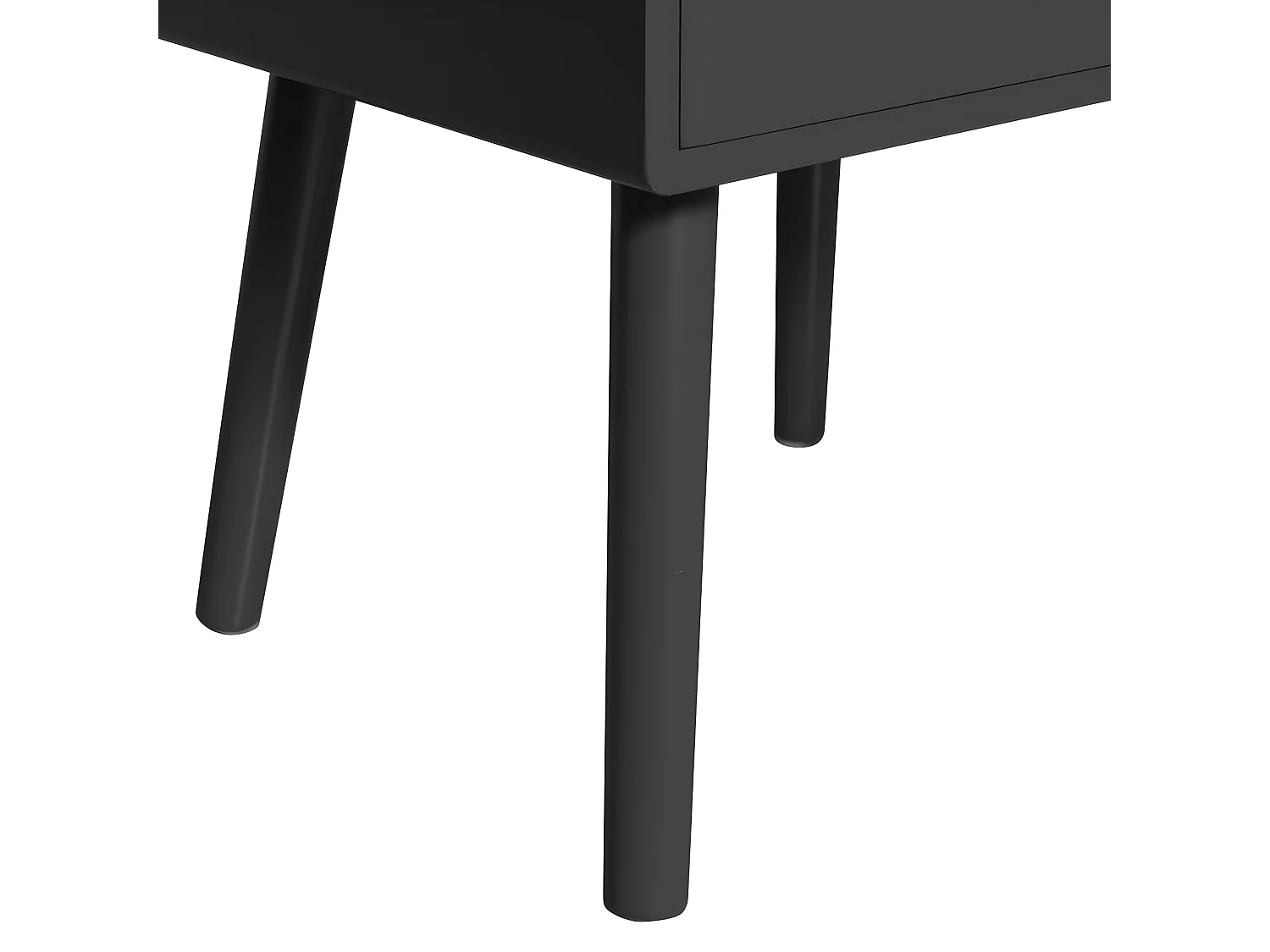 Ozzy - Table de chevet 1 tiroir, 1 niche en bois - Noir