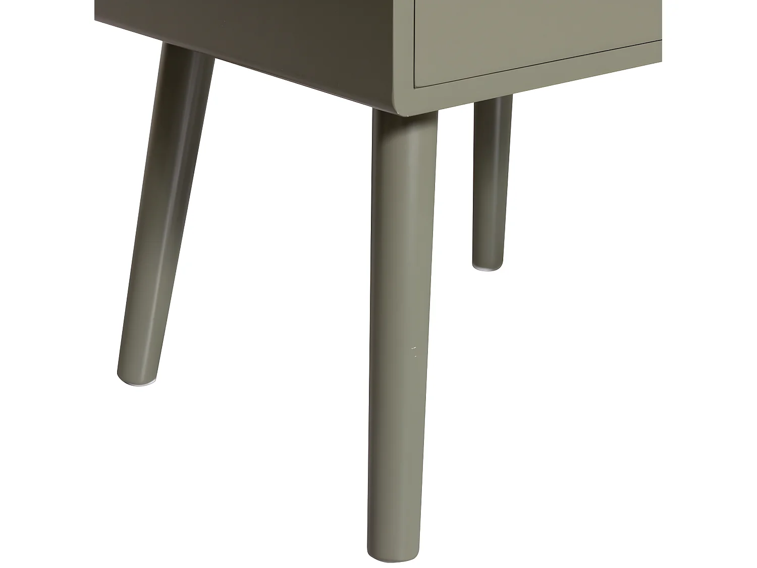 Ozzy - Table de chevet 1 tiroir, 1 niche en bois  - Vert kaki