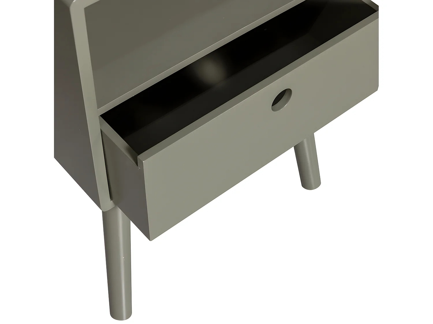 Ozzy - Table de chevet 1 tiroir, 1 niche en bois  - Vert kaki