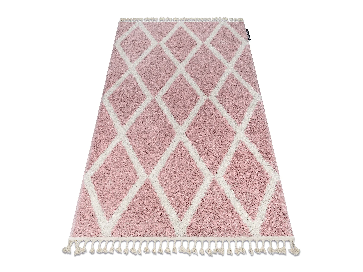 Tapijt BERBER TROIK A0010 rozekleuring / witrand , Barber , marokkaans 140x190 cm