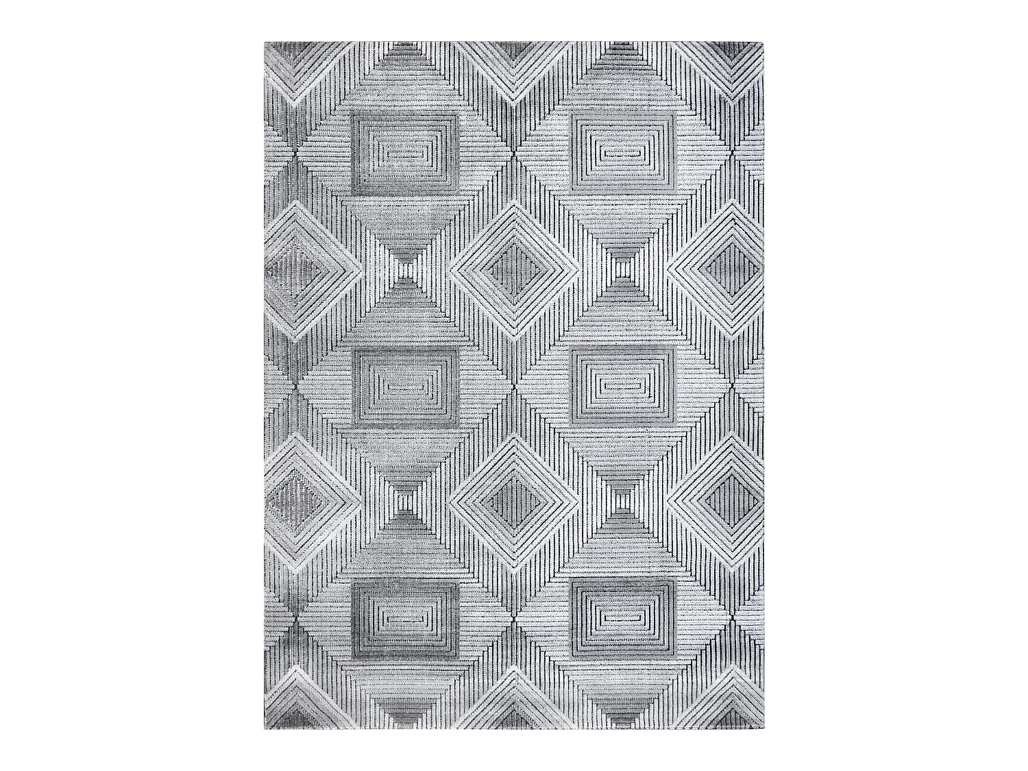 Tapijt Structureel SIERRA G5011 Plat geweven , twee poolhoogte , grijs 120x170 cm