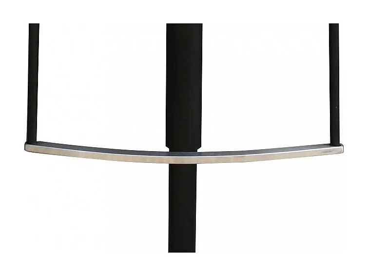 Tabouret de bar en simili gris clair avec repose-pied - YORU