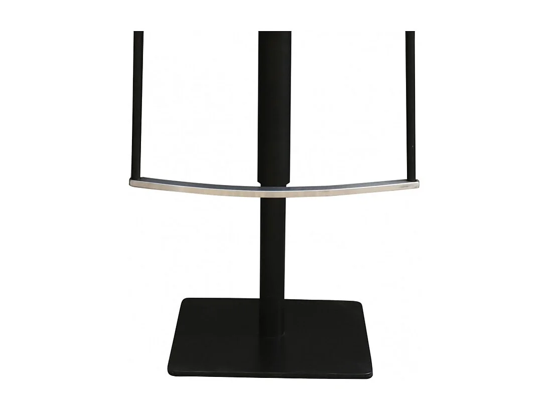 Tabouret de bar en simili gris clair avec repose-pied - YORU