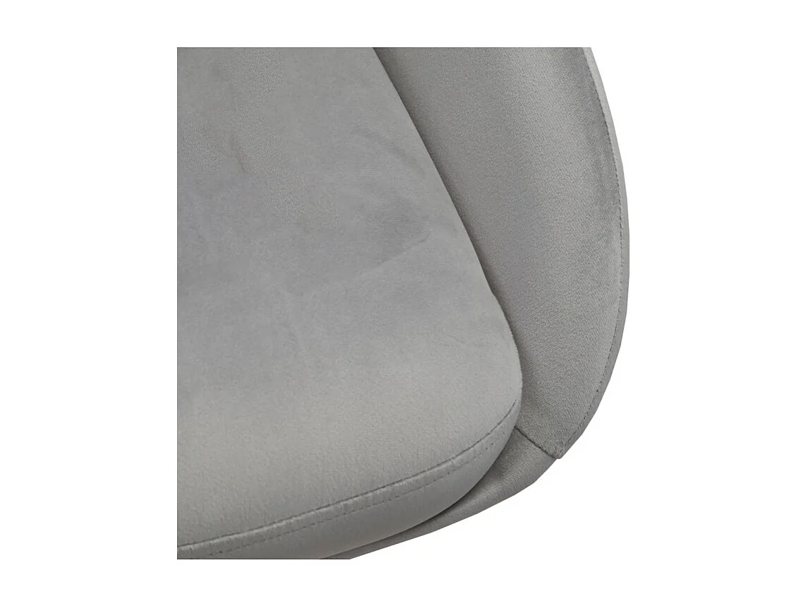 Lot de 2 tabourets de bar en velours gris et piétement métal - JAZZY