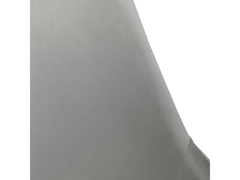 Lot de 2 tabourets de bar en velours gris et piétement métal - JAZZY